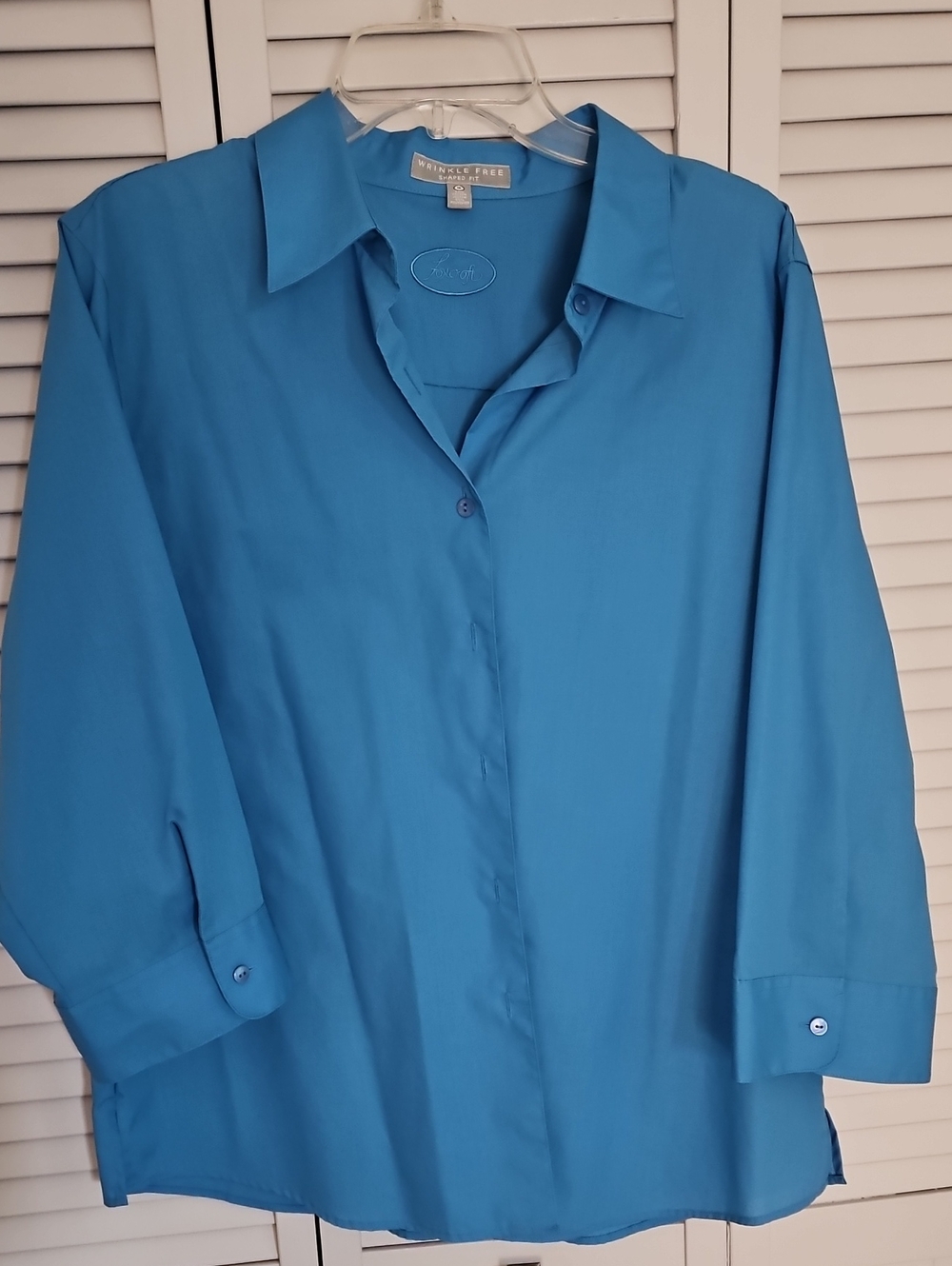 FOXCROFT WRINKLE FREE BUTTON FRONT BLOUSE SZ 16